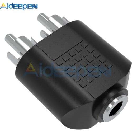 5pcs 3.5mm Female to 2 RCA MALE Stereo Audio Adapter Connector Convertor Sound Voice Jack Socket Plug Silver