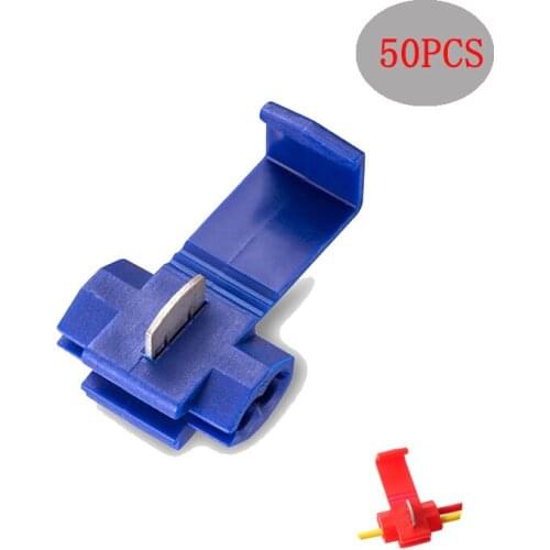 50PC Swire connectors Blue 16Awg electric crimp lugs contacts for wires Electrical splices lamp wago terminals Crimping faston
