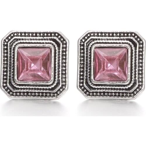 6 Colors Rhinestone Snap Jewelry 12mm Ginger Snap Button Fashion DIY Snap Bracelet Earrings Jewelry Parts