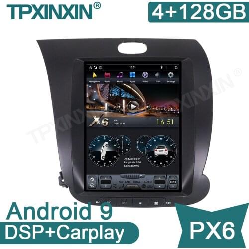 Android 9 PX6 For KIA CERATO K3 FORTE 2013 2014-2016 Android Car Audio Stereo Radio Recorder GPS Head Unit