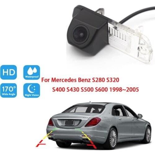 Car Reversing image Camera For Mercedes Benz S280 S320 S400 S430 S500 S600 1998 ~ 2005 CCD HD Rear View Camera high quality RCA