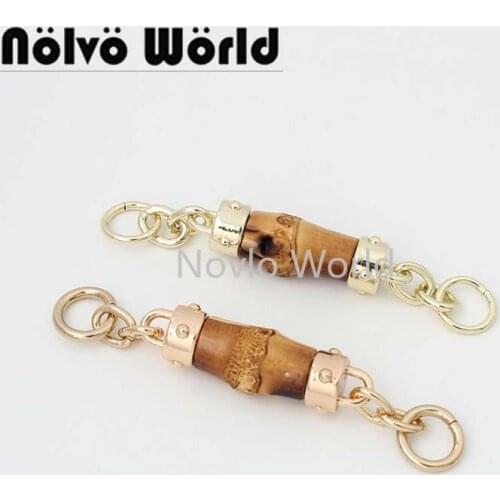 10-50pcs 8cm Natural Bamboo chain fringed pendant Hang for Bags Handbag Decorative Hanger Pendant Bag Charm
