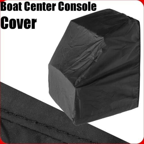 Black Boat Cover Yacht Boat Center Console Cover Mat Waterproof Dustproof Anti-Uv Keep Dry Clean Folding 45x46x40