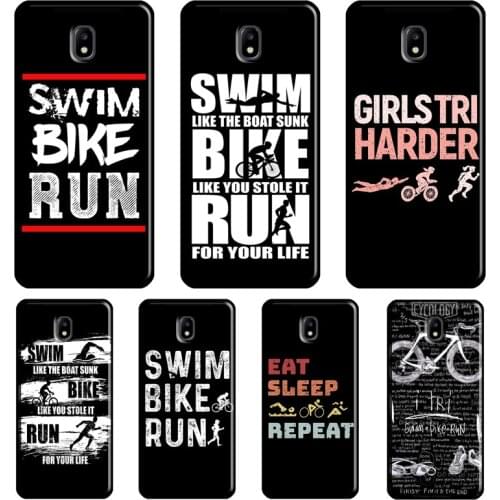 Swim Bike Run Triathlon Case For Samsung Galaxy J5 J1 J3 J7 A3 A5 2016 2017 J4 J6 J8 A8 A6 Plus A7 A9 2018 Cover