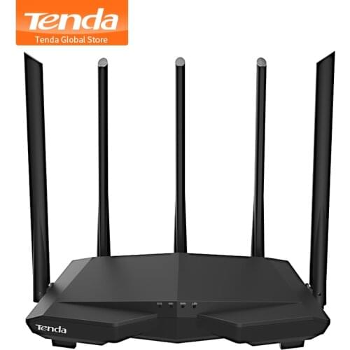 Multi-language Tenda AC7 AC1200 Router Dual-Band 2.4GHz 5GHz WiFi 1167Mbps WiFi High Gain 5 Antennas Network Extender RUSSIAN