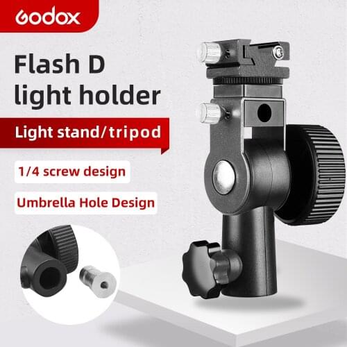 GODOX Type D Flash Hot Shoe Umbrella Holder Mount Bracket for Speedlite