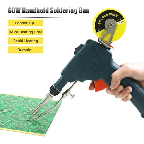 KKmoon 60W Handheld Soldering Gun Internally Heated Electric Soldering Iron Tin Wire Welding Tool -- One Hand Easy Operation