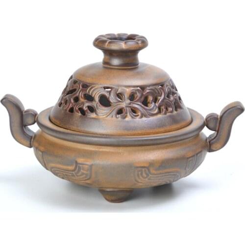 Classic ear jewelry ceramic incense burner incense road new fragrance aroma of sandalwood incense coil incense coil furnace