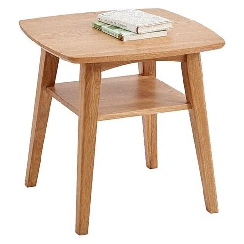 Nordic Solid Wood Coffee Table Oak Negotiation Table Sofa Side Table Japanese Style Corners Simple Living Room Lamp Table