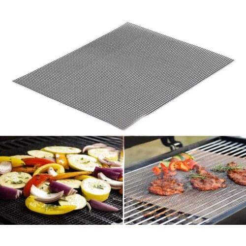 2021 Hot Outdoor Camping BBQ Mesh Outdoor Tool Heat-resistant Non Stick Grilling Mats Cookware Travel Tools Camping Equipment
