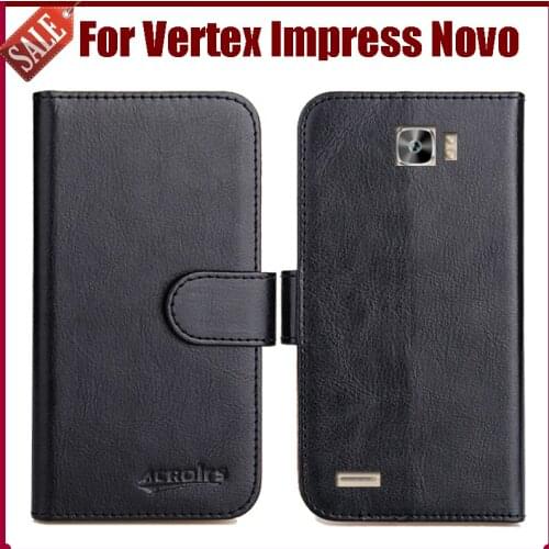 Hot! Vertex Impress Novo Case New Arrival 6 Colors High Quality Flip Leather Protective Phone Case For Vertex Impress Novo Cover