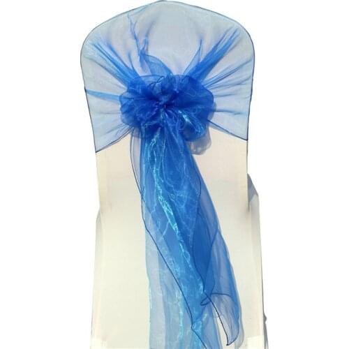 Marious Big Discount ! 100pcs Organza Hood Sashes for Chair Organza Chair Hood Wrap for Wedding FREE SHIPPING