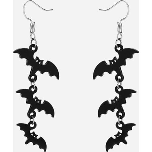2020 Fashionable Bat Eardrop Hook Earrings Halloween Decor Women Jewelry Accessories European And American Punk Personality