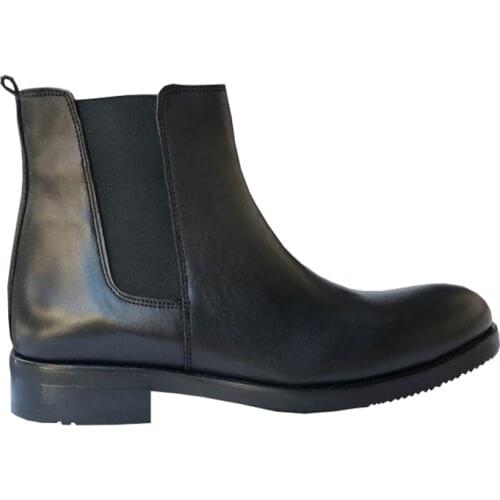 Mens Genuine Leather Black EVA Sole Chelsea Boats Marcomen MRC09963SİYAH