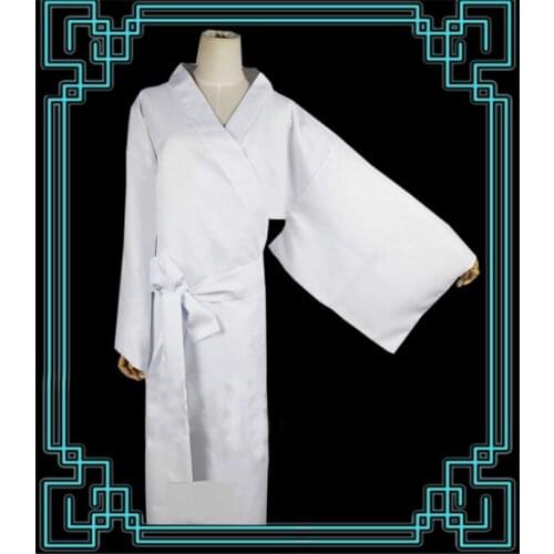 Noragami Yukine Universal Summer Matsuri Men White Kimono Yukata Cosplay Costume Free Shipping