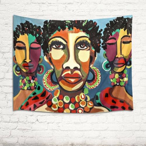 Abstract Art Characters Wall Hanging Tapestry Livingroom Decor