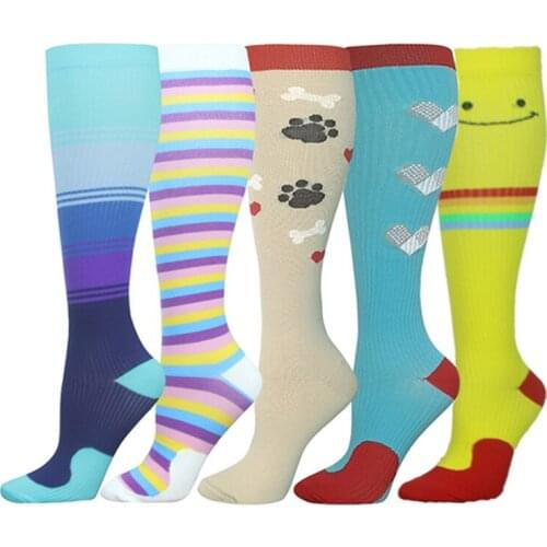 2021 New Compression Socks Nurses Fit For Medical Edema Diabetes Varicose Veins Stockings Men Women Running Hiking Funny Socks