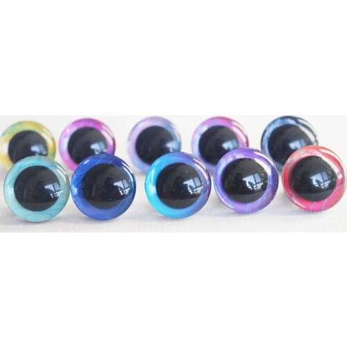 New Cool eyes 500pcs 9 12 14 16 18 20 25 30 35mm 3D Colorful Toy Eyes + Back Washer for Diy Plush Doll--S10--COLOR OPTION