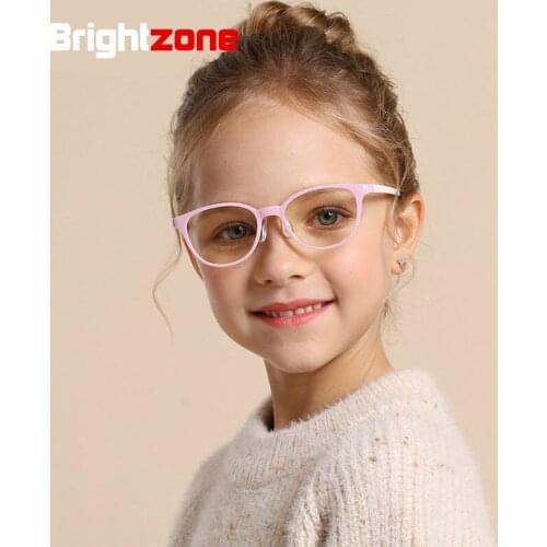 Anti Blue Light Glasses Online Classes Kids Boy Girls Slicone Optical Frame Youth Clear Computer Anti-UV AR Children Eyeglasses