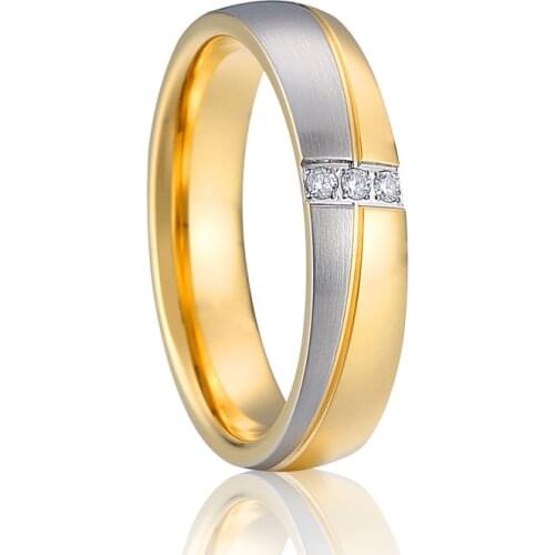 Original gold ring design women wedding bands stainless steel jewelry ladies love alliance couple engagement rings female girls