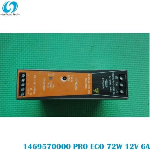 Original Weidmüller 1469570000 PRO ECO 72W 12V 6A Rail Switching Power Supply Single Phase, 100% Tested BeforeShipment