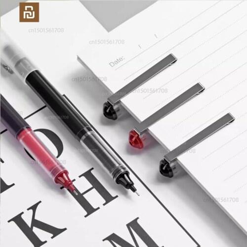 Xiaomi youpin straight liquid pen 05mm black red pen writing smoothly student teacher correcting homework pen