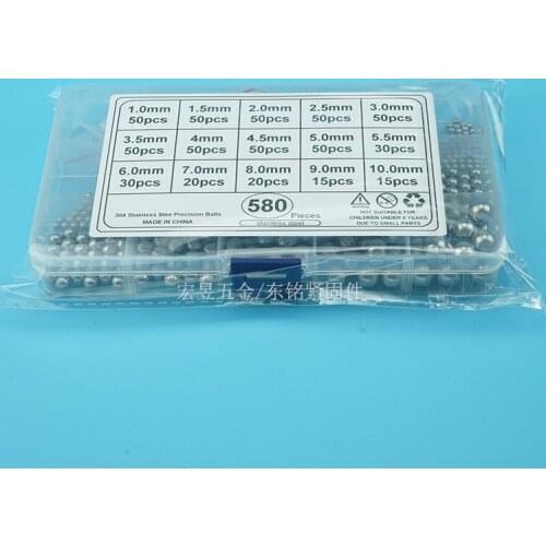 304 Stainless Steel Balls 1mm 1.5mm 2mm 2.5mm 3mm 3.5mm 4mm 4.5mm 5mm 5.5mm 6mm 7mm 8mm 9mm 10mm Set for Bearings Steel Beads