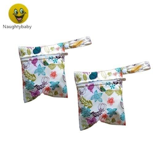 Naughtybaby waterproof reusable single pocket wetbag, menstrual pads bag, sanitary pads bag, nursing pads stroller 15*17cm