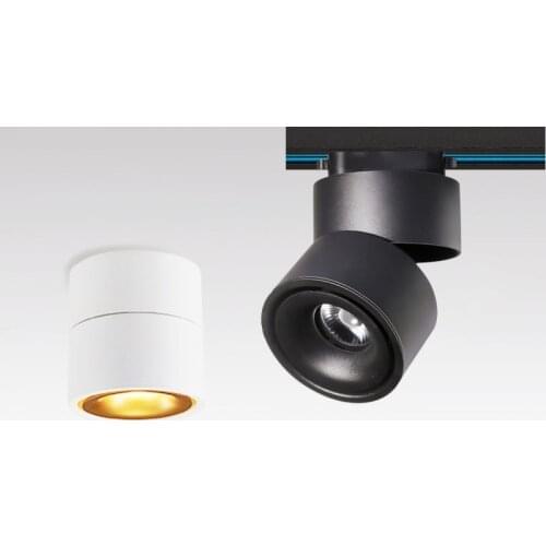 Dimmable Cob Led Track Light Aluminum Cceiling Rail Track Lighting Fixture9w 12w 16 Rail Spotlight Replace Halogen Lamps Ac220v