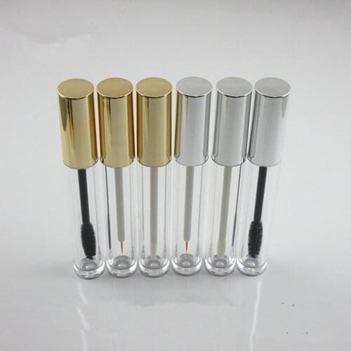 6ml Lip Balm Tubes Cosmetic container Empty Silver gold Mascara tube Beauty Tool Mini Refillable Bottle F20173259