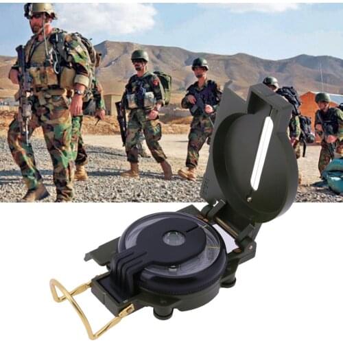 Outdoor Military Tactical Compasses Army Green Multifunctional Handheld kompas for Hiking Camping Climbing