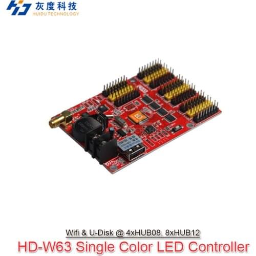 W63 HD-W63 Support usb and wifi wireless Single and Dual color led panel display module control card