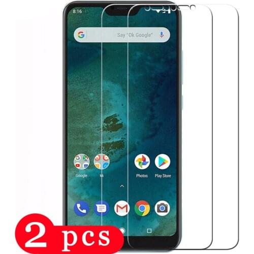 2Pcs for xiaomi mi A3 lite phone screen protector for xiaomi mi A2 lite tempered glass protective film on the glass smartphone