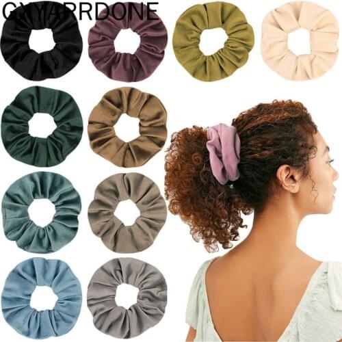2pcs Faux Suede Scrunchie Women Elastic Hair Rubber Bands Accessories Girls Gum Tie Hair Ring Rope Ponytail Holder Headdress