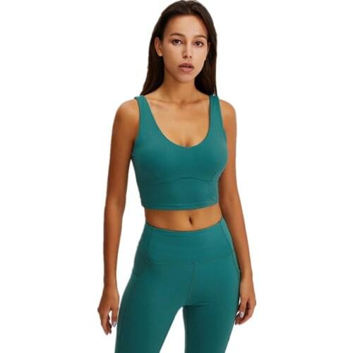 2020 Summer New Beautiful Back Yoga Fitness Bra Women High-Strength Shockproof Gym Full Cup Running Sports Bra Fitness Underwear