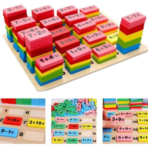 110x Children Math Counting Domino Teaching Toys Stacking Blocks Game Funny