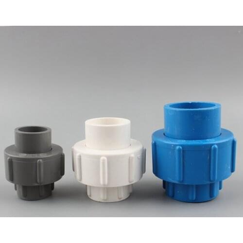 20 25 32 40 50Mm Union Connector PVC Plastic Water Supply Pipe Fittings Garden Irrigation Joint Fish Tank Accessories