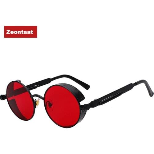 2020 Metal Steampunk Sunglasses Men Women Fashion Round Glasses Brand Design Vintage Sunglasses High Quality UV400 Eyewear
