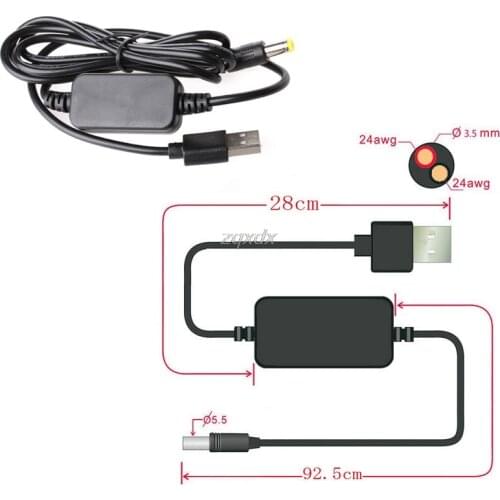 DC-DC 5V to 9V/12V DC Jack 5.5mmx2.1mm Step-up Power Module Converter Cable Cord Whosale&Dropship
