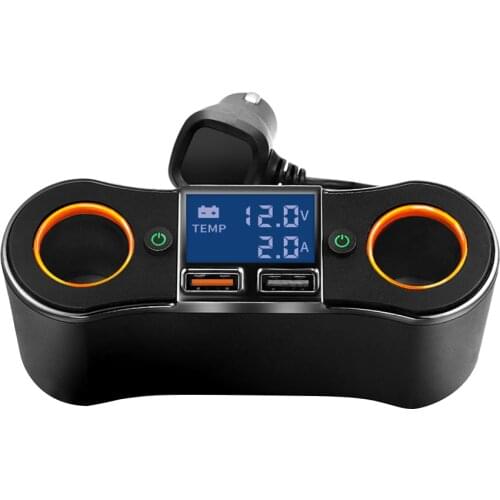 Car charger fast charge cigarette lighter QC3.0 mobile phone charger car power adapter Interior Accessories Dual USB charger