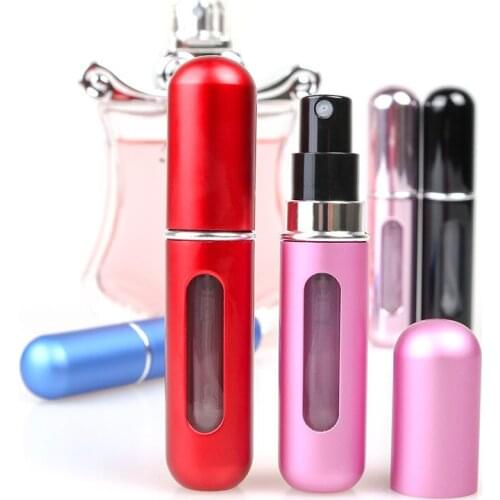 5ml Mini Refillable Perfume Bottle With Spray Pump Portable Empty Cosmetic Containers Spray Atomizer Bottle Aluminum Travel Size