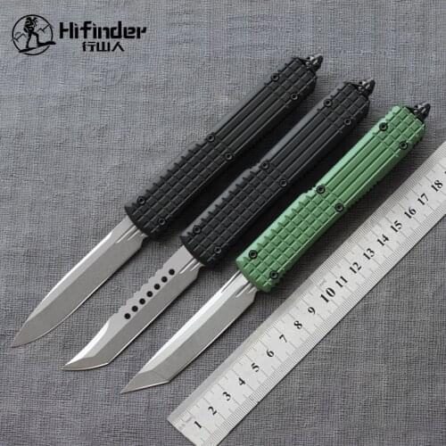Hifinder New Four styles D2 blade aluminum handle outdoor EDC hunt Tactical tool camping survival dinner kitchen knife