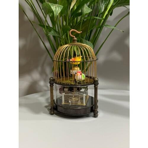 Exquisite Chinese Collection Home Decoration Copper Birdcage Mechanical Watch/Many Colors Shipped Randomly