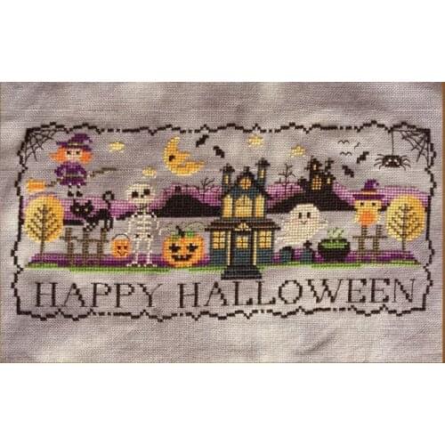 Happy halloween Counted Cross Stitch 14CT 18CT cream white Cross Stitch Kits Embroidery Needlework Sets