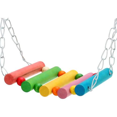 Mayitr Funny Parrot Parakeet Pet Bird Cage Hammock Swing Hanging Playing Toys Colorful Cage Toys New