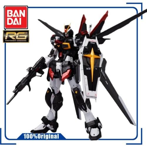 BANDAI RG 1/144 ZGMF-X56S Force Impulse Gundam Alloy Coloring Black Cat Assembly Model Action Toy Figures Childrens Gifts