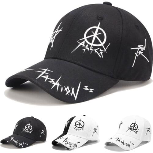Fashion Astral Graffiti Baseball Cap Student Young Men Women Hip Hop Hats Adjustable Black White Printing Sports Casual Hats
