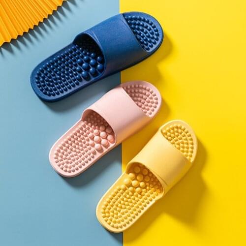 Men Summer Massage Slippers Big Size Couple Slides Comfortable Home Slippers Non-slip Bathroom Flip Flops Foot Massage Shoes