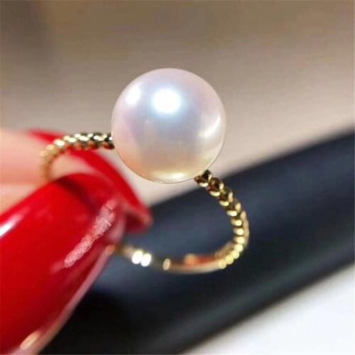 Real Silver S925 Plated Ring Empty Care DIY Accessories Pearl Ring Adjustable Set Semi-finished Products Woman Ring Wholesale