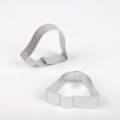 10pcs/lot) Brand new christmas jingle bell shape aluminium alloy cookies biscuits candy fondant mould DIY home bakery tools
